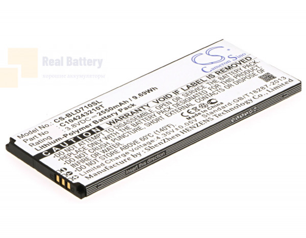 Аккумулятор CS-BLD710SL для BLU D710 3,8V 2550Ah Li-Polymer