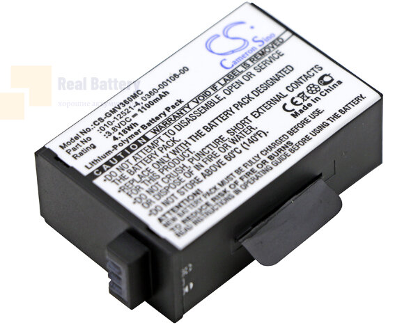 Аккумулятор CS-GMV360MC для Garmin Virb 360 3,8V 1100Ah Li-Polymer