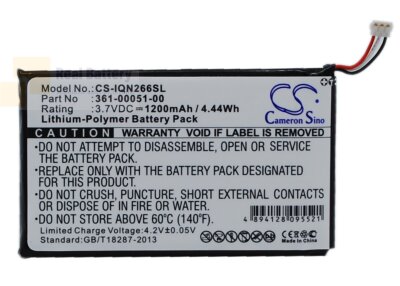 Аккумулятор CS-IQN266SL для Garmin Nuvi 2460LMT 3,7V 1200Ah Li-Polymer