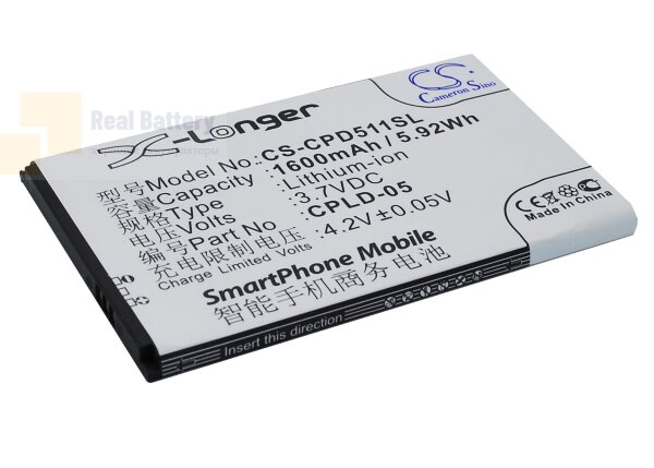 Аккумулятор CS-CPD511SL для Coolpad 5110 3,7V 1600Ah Li-ion