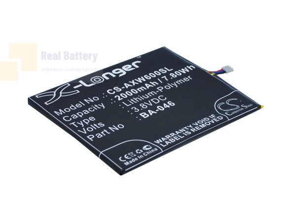 Аккумулятор CS-AXW600SL для AUX S6 3,8V 2000Ah Li-Polymer