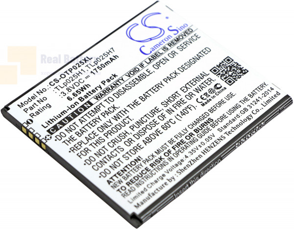 Аккумулятор CS-OTP025XL для Alcatel One Touch POP 4 3,8V 1750Ah Li-ion