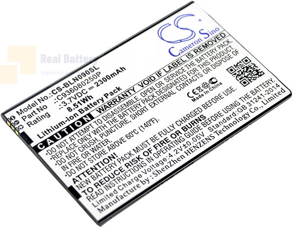 Аккумулятор CS-BLN090SL для BLU N090U 3,7V 2300Ah Li-ion