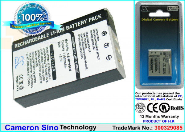 Аккумулятор CS-NP95FU для RICOH GXR 3,7V 1800Ah Li-ion