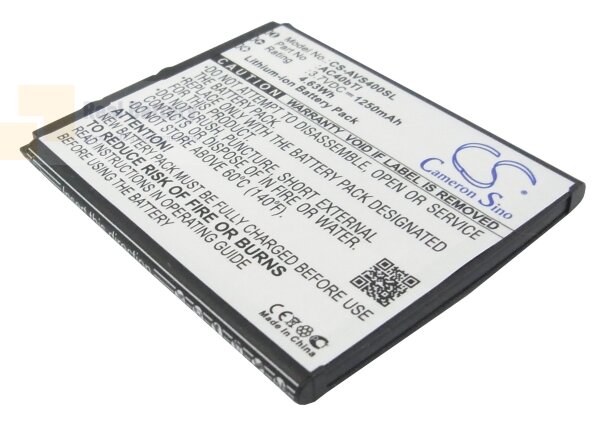 Аккумулятор CS-AVS400SL для Archos 40b Titanium 3,7V 1250Ah Li-ion