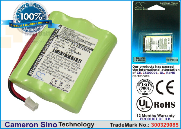 Аккумулятор CS-DET426CL для Commodore 200CT Office 3,6V 1200Ah Ni-MH