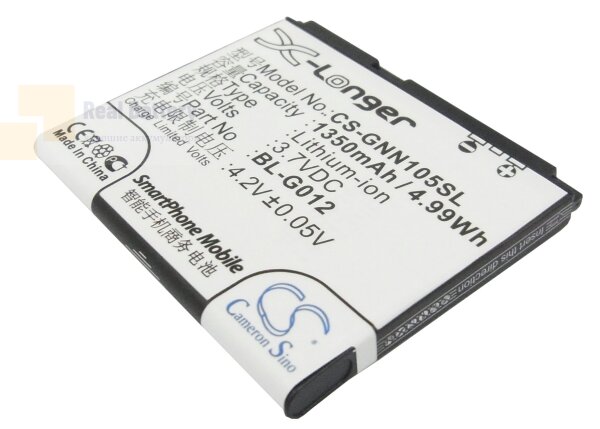 Аккумулятор CS-GNN105SL для GIONEE C900 3,7V 1350Ah Li-ion