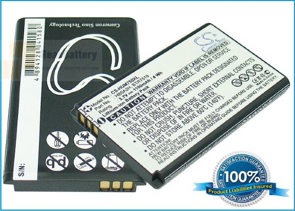 Аккумулятор CS-HUM750XL для Huawei C8000 3,7V 1100Ah Li-ion