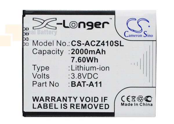 Аккумулятор CS-ACZ410SL для Acer Liquid M330 3,8V 2000Ah Li-ion