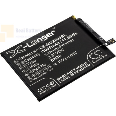 Аккумулятор CS-MUX600SL для Xiaomi M1804D2SC 3,85V 3000Ah Li-Polymer