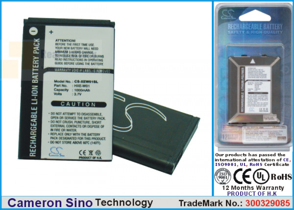 Аккумулятор CS-XEW01SL для Sumvision Bluetooth GPS Receiver 3,7V 1000Ah Li-ion