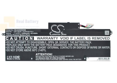 Аккумулятор CS-ACS392NB для Acer Aspire S3-392G 7,5V 6060mAh Li-Polymer