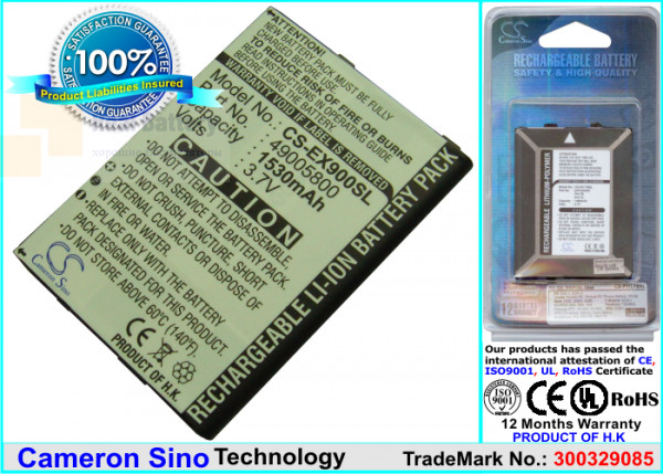 Аккумулятор CS-EX900SL для Acer Tempo DX900 3,7V 1530Ah Li-ion