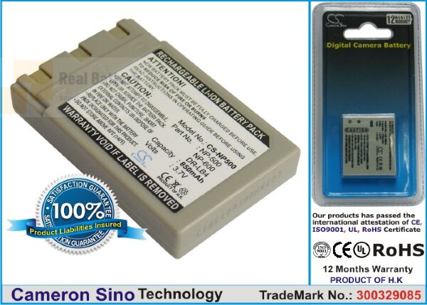 Аккумулятор CS-NP500 для KONICA Revio KD-310 3,7V 850Ah Li-ion
