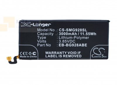 Аккумулятор CS-SMG928SL для Samsung Galaxy S6 edge Dual Sim 3,85V 3000Ah Li-Polymer
