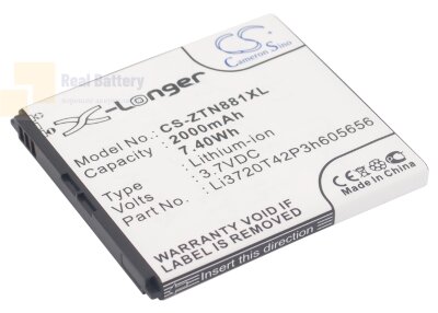 Аккумулятор CS-ZTN881XL для ZTE Blade G2 3,7V 2000Ah Li-ion