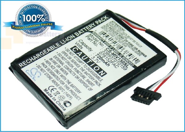 Аккумулятор CS-MIV150SL для Mitac Mio Moov 150 3,7V 720Ah Li-ion