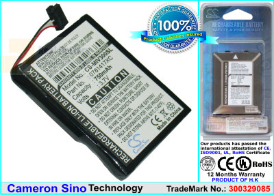 Аккумулятор CS-MIV300SL для Mitac Mio  Moov 360u 3,7V 750Ah Li-ion