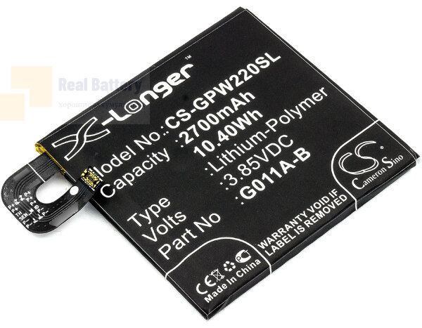 Аккумулятор CS-GPW220SL для Google G011A 3,85V 2700Ah Li-Polymer