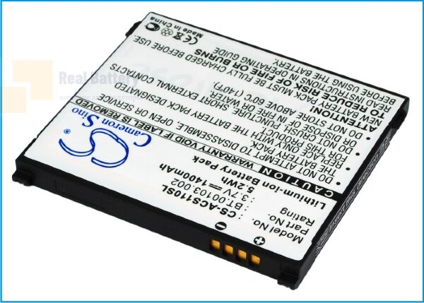 Аккумулятор CS-ACS110SL для Acer Liquid S110 3,7V 1400Ah Li-ion