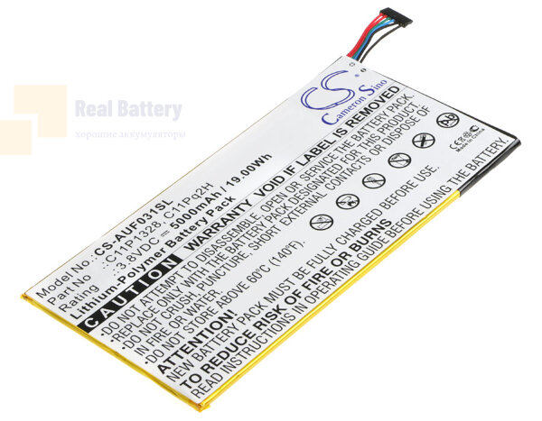 Аккумулятор CS-AUF031SL для Asus K010 3,8V 5000Ah Li-Polymer