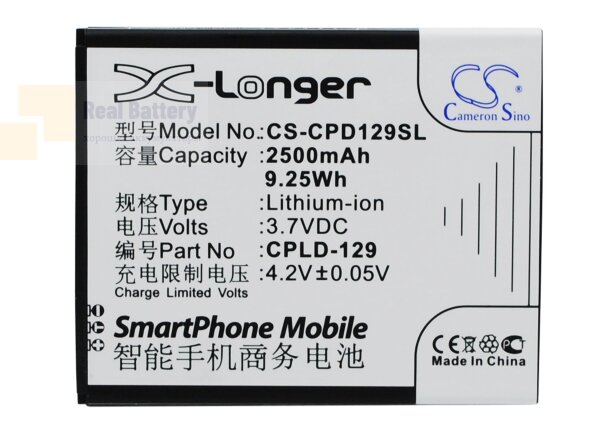 Аккумулятор CS-CPD129SL для Coolpad 5315 3,7V 2500Ah Li-ion