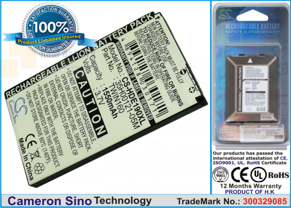 Аккумулятор CS-HDE190XL для Google G3 3,7V 1550Ah Li-ion