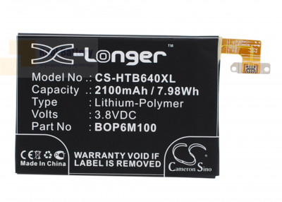 Аккумулятор CS-HTB640XL для HTC 0P6B640 3,8V 2100Ah Li-Polymer