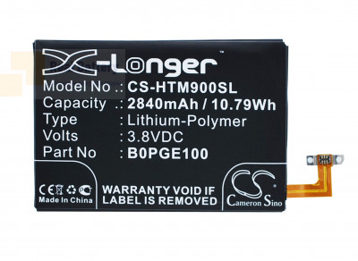 Аккумулятор CS-HTM900SL для HTC 0PJA120 3,8V 2840Ah Li-Polymer
