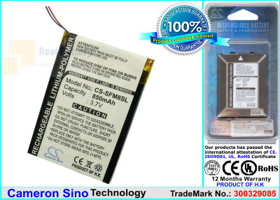 Аккумулятор CS-SFM8SL для JNC SSF-M805 3,7V 850Ah Li-Polymer