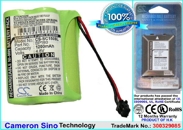 Аккумулятор CS-SC150BL для Radio Shack 20-520 4,8V 1200Ah Ni-MH