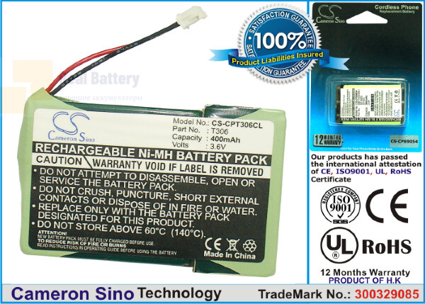 Аккумулятор CS-CPT306CL для Vodafone H20 3,6V 400Ah Ni-MH