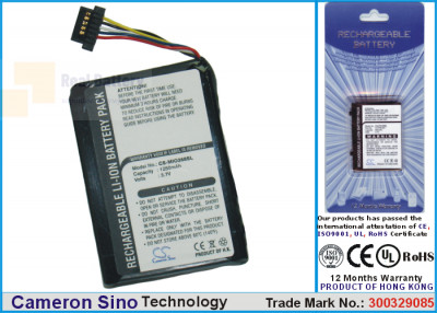 Аккумулятор CS-MIO268SL для Mitac Mio 138 3,7V 1250Ah Li-ion