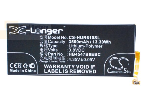Аккумулятор CS-HUR610SL для Huawei Ascend GX1 3,8V 3500Ah Li-Polymer