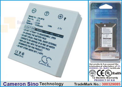 Аккумулятор CS-TOBT4 для TOSHIBA gigashot V10 3,7V 1230Ah Li-ion