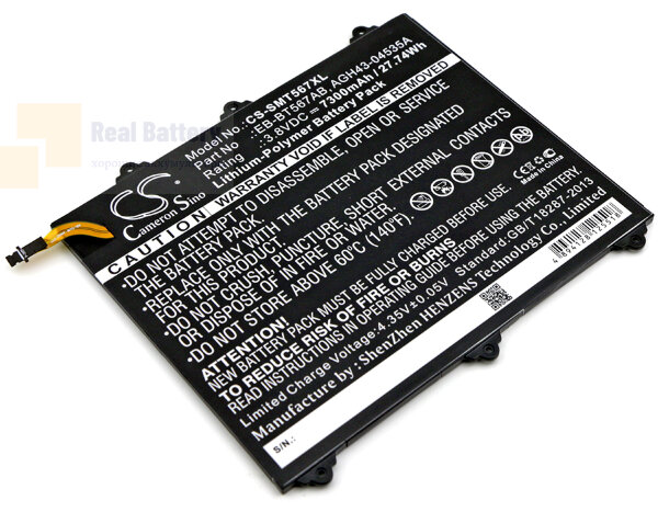 Аккумулятор CS-SMT567XL для Samsung Galaxy Tab E 9.6 XLTE 3,8V 7300Ah Li-Polymer