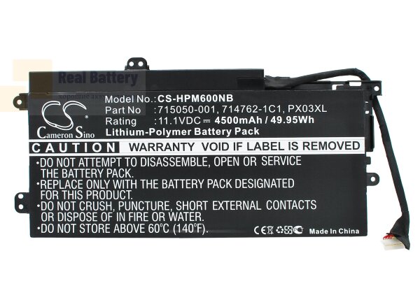Аккумулятор CS-HPM600NB для HP Envy 14  11,1V 4500mAh Li-Polymer