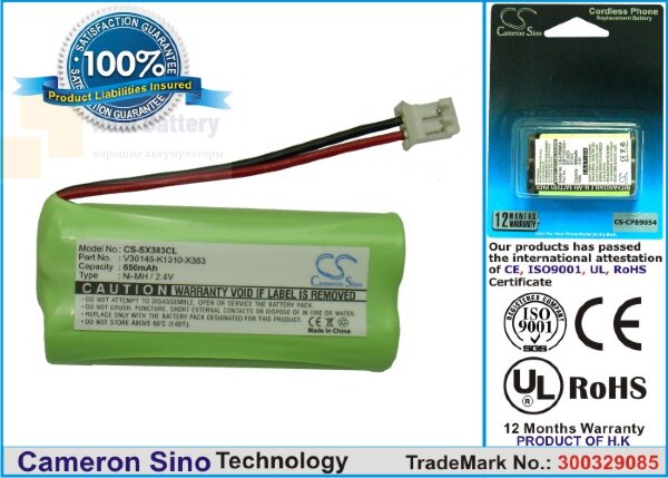 Аккумулятор CS-SX383CL для GP T382 2,4V 650Ah Ni-MH