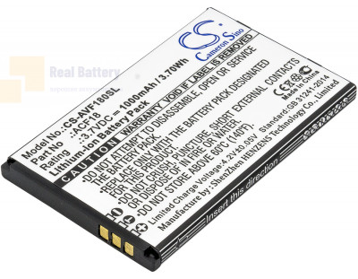 Аккумулятор CS-AVF180SL для Archos F18 3,7V 1000Ah Li-ion