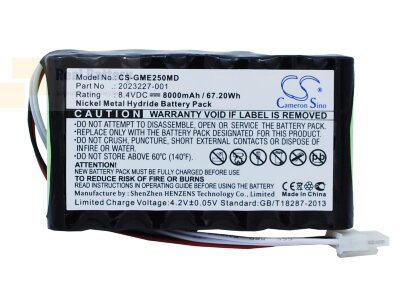 Аккумулятор CS-GME250MD для GE Dash 2500 8,4V 8000Ah Ni-MH
