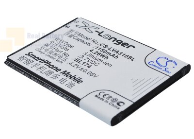 Аккумулятор CS-LVA310SL для Lenovo A30t 3,7V 1150Ah Li-ion