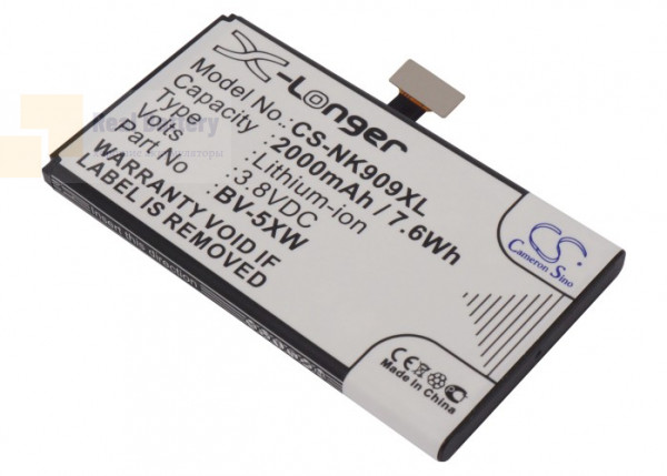 Аккумулятор CS-NK909XL для Microsoft Lumia 1020 3,8V 2000Ah Li-ion