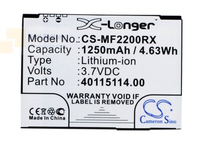 Аккумулятор CS-MF2200RX для Novatel Wireless MiFi2200 3,7V 1250Ah Li-ion