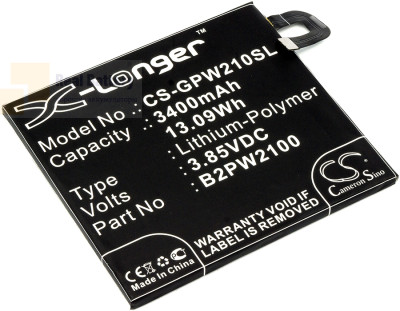 Аккумулятор CS-GPW210SL для Google G-2PW2100 3,85V 3400Ah Li-Polymer