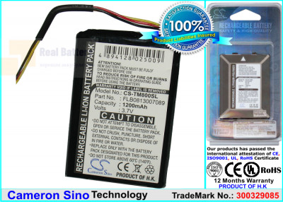 Аккумулятор CS-TM800SL для TomTom GO 60 3,7V 1200Ah Li-ion