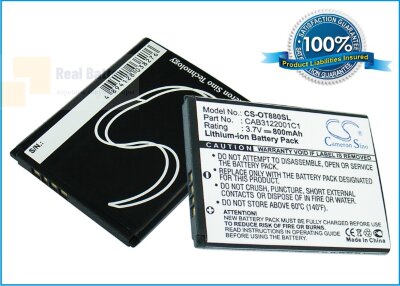Аккумулятор CS-OT880SL для Alcatel A392 3,7V 800Ah Li-ion