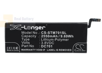 Аккумулятор CS-STM701SL для Smartisan SM701 3,8V 2550Ah Li-Polymer