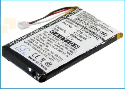 Аккумулятор CS-IPOD3XL для Apple iPOD 10GB M8976LL/A 3,7V 850Ah Li-Polymer