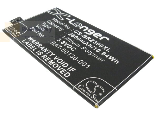 Аккумулятор CS-BRZ300XL для Blackberry A10 3,8V 2800Ah Li-Polymer