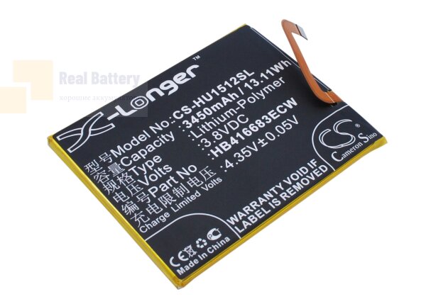 Аккумулятор CS-HU1512SL для Huawei Angler 3,8V 3450Ah Li-Polymer